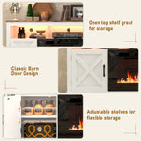 Farmhouse Living Room Fireplace TV Stand Console