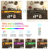 Farmhouse Living Room Fireplace TV Stand Console