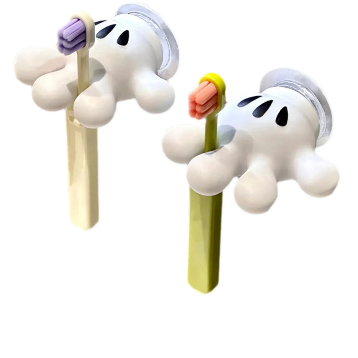 Palm Toothbrush Holder With Multifunctional Suction Hooks - Omega Lifestyles