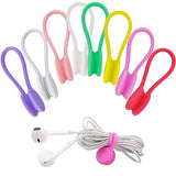 Set of 6 Silicone Reusable Cable Twist Ties Organizer