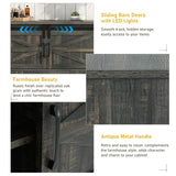 Modern Farmhouse Wood Storage Cabinet With Charging Station