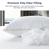 Set Of 2 Soft Hypoallergenic Neck Support Pillows Standard Queen