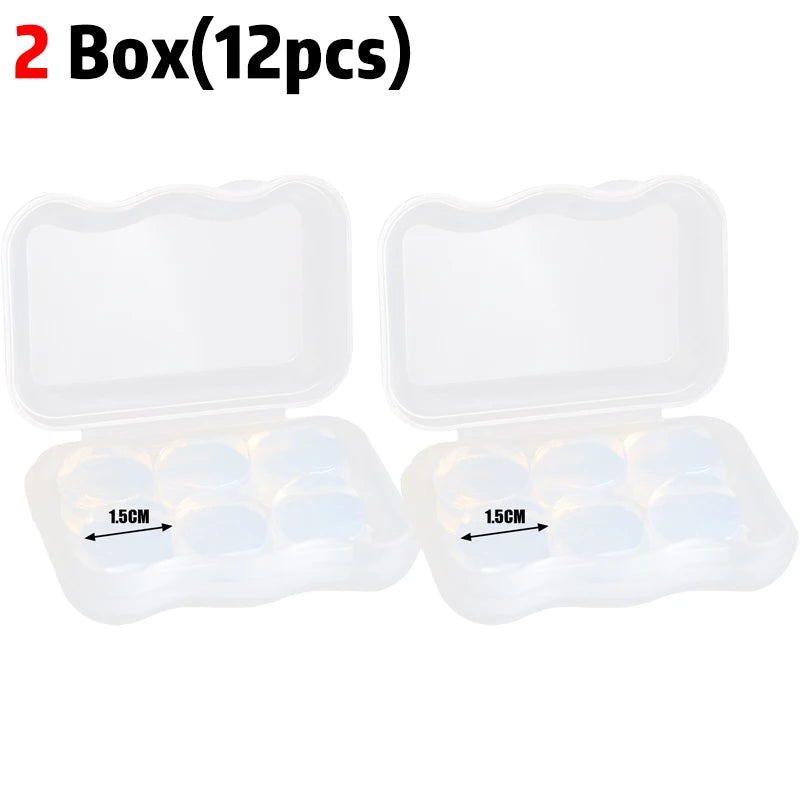 Soft Silicone Noise Cancelling Earplugs Pack of 6