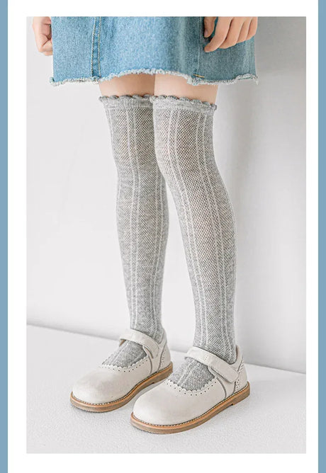 Children’s Breathable Knit Cotton Knee High Socks - Omega Lifestyles