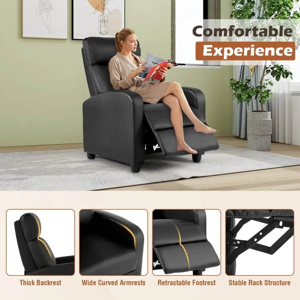 Adjustable Push Back Recliner Chair with Lumbar Support - Omega Lifestyles