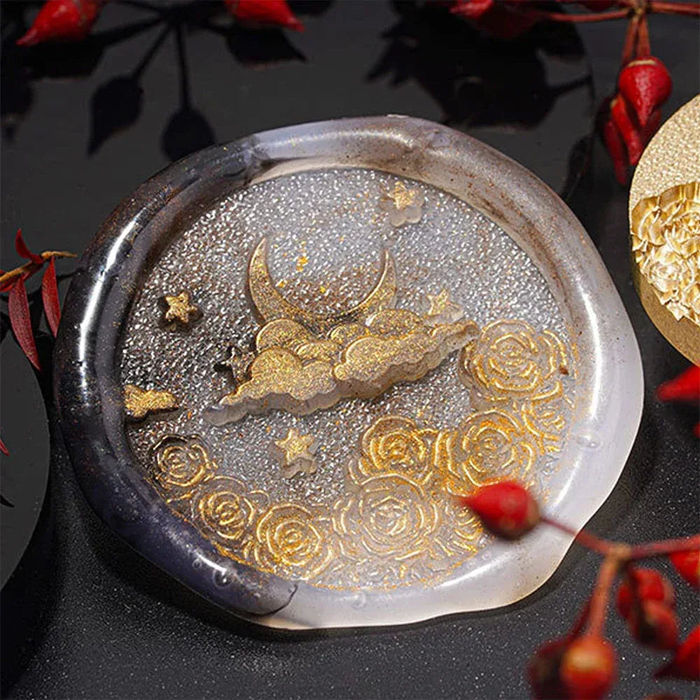 Wooden Handle Brass Seal Head Wax Seal Stamp - Omega Lifestyles