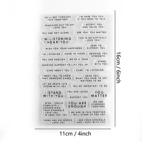 Clear Silicone Handwritten Borders Rubber Stamp For Decoration - Omega Lifestyles