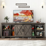 Farmhouse Sliding Barn Door Rustic TV Stand
