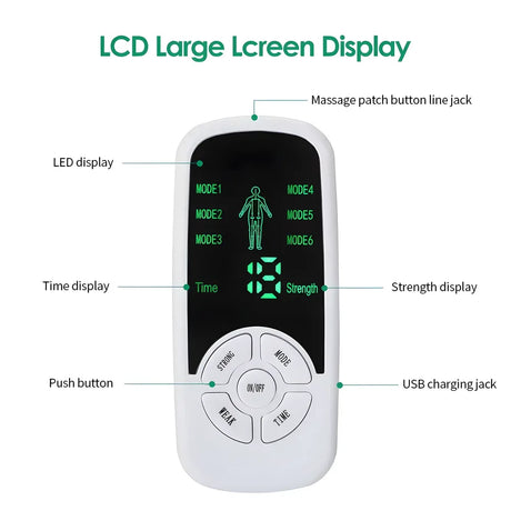 EMS Pulse Electric Muscle Stimulator Digital Body Massager - Omega Lifestyles