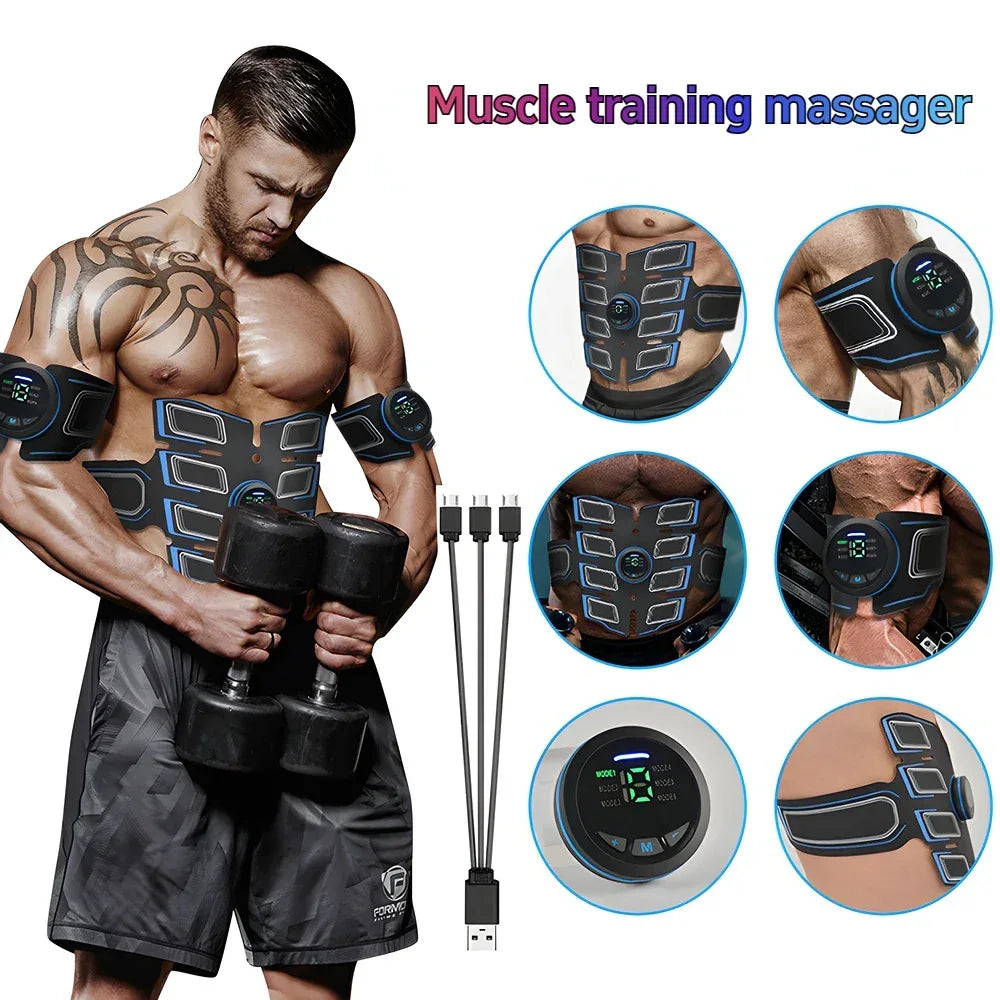 EMS Portable Electrical Muscle Trainer Fitness Body Massager - Omega Lifestyles