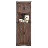 Farmhouse 5-Tier Engineered Wood Corner Storage Cabinet