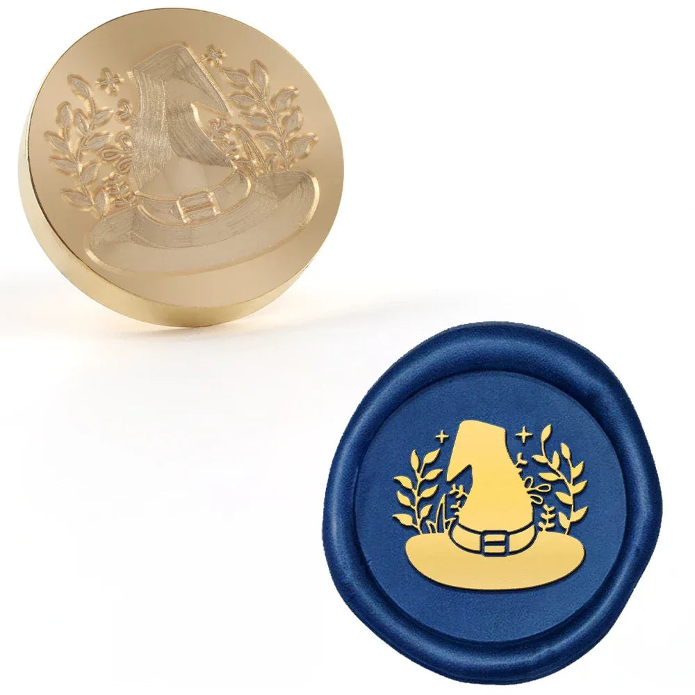 Brass Wax Seal Stamp With Removable Wooden Handle - Omega Lifestyles