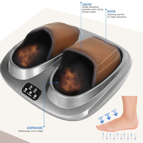 Electric Shiatsu Foot Massager With Kneading Roller - Omega Lifestyles