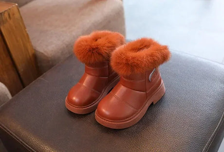 Waterproof Children Winter Ankle Fur Boots with Soft Sole - Omega Lifestyles