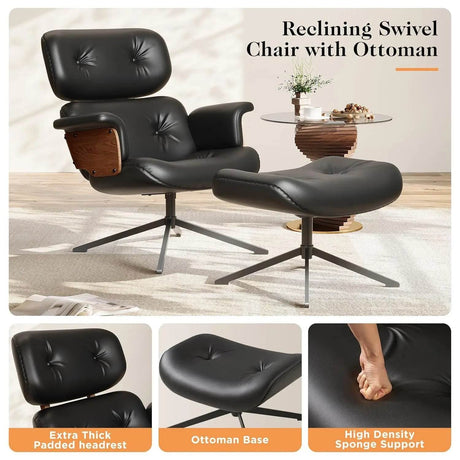 Mid Century Reclining Swivel Chair - Omega Lifestyles