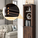 68-Inch Farmhouse Rustic Barn Door Storage Cabinet