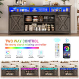 Farmhouse Sliding Barn Door Wooden TV Stand Cabinet