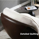 Cream Linen Mid Century Swivel Accent Chair - Omega Lifestyles