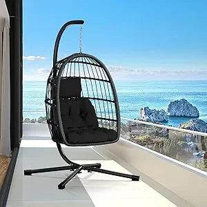 Outdoor Patio Egg Chair with Stand - Omega Lifestyles