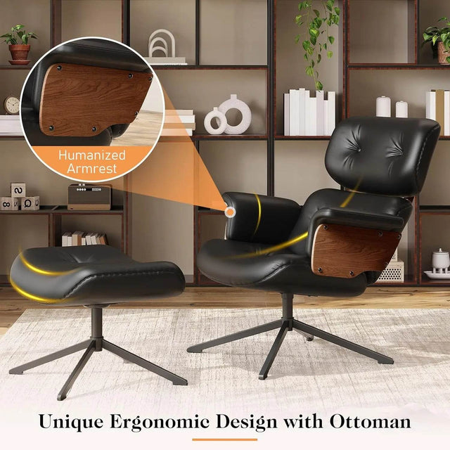 Mid Century Reclining Swivel Chair - Omega Lifestyles