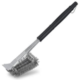 Stainless Steel Grill Brush With Scraper And Scrubber