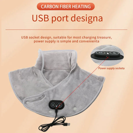 USB Heated Plush Neck And Shoulder Massage Pad - Omega Lifestyles