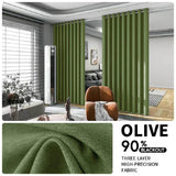 2-Piece Noise Reduction Grommet Top Room Divider Curtain