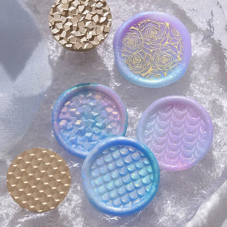 Brass Removable 3D Dragon Scale Wax Seal Stamp Head - Omega Lifestyles