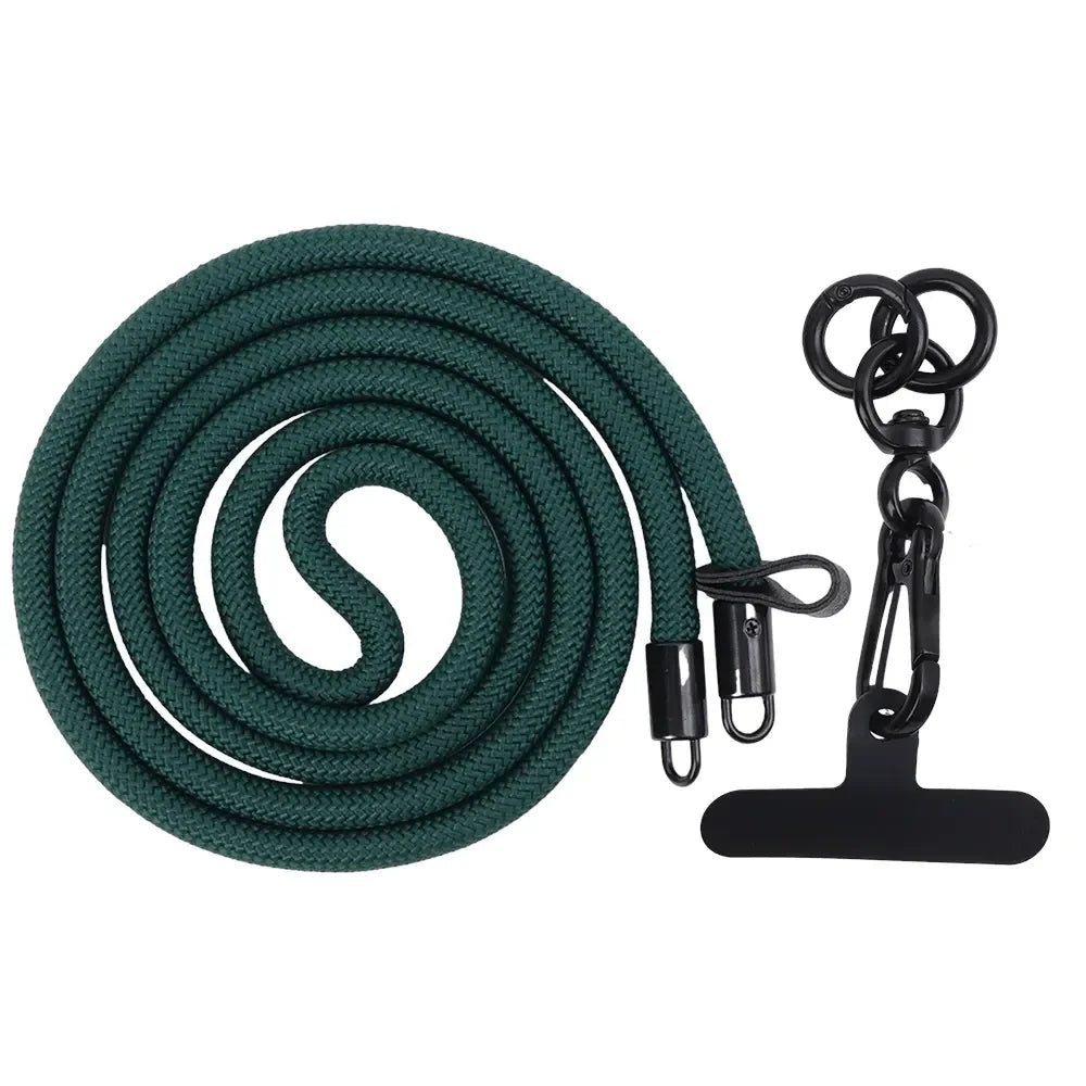 120cm Thick Adjustable Polyester Crossbody Phone Lanyard