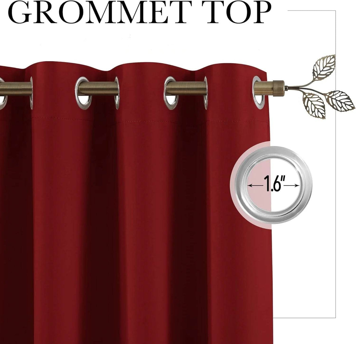 Noise Reduction Grommet Top Room Divider Curtain