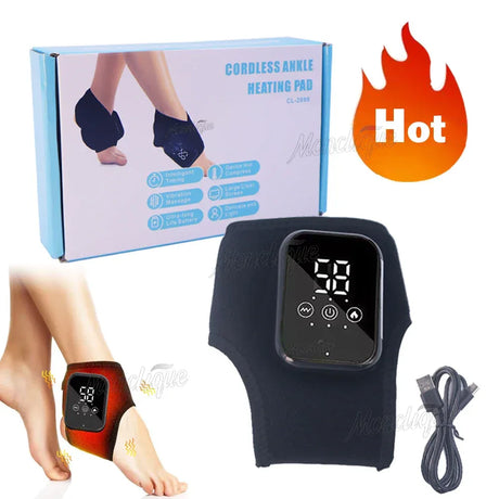 Electric Foot Ankle Massager With Vibration Hot Compress - Omega Lifestyles