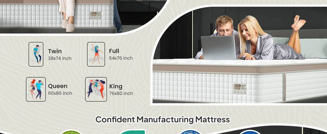 Medium Gel-Infused Hybrid Memory Foam Mattress - Omega Lifestyles