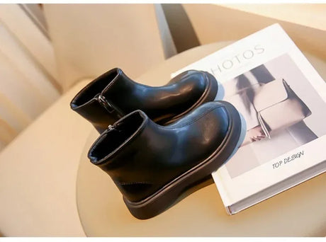 Children's Waterproof Leather Anti-Slippery Ankle Boots - Omega Lifestyles