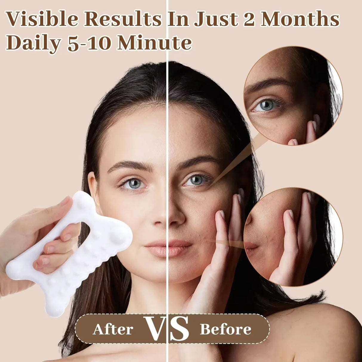 Set of 2 Ergonomic Plastic Gua Sha Massage Tools - Omega Lifestyles