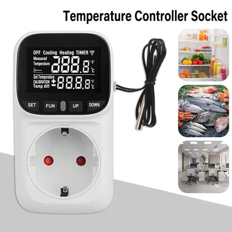 Digital Temperature Controller Embedded Thermostat With Timer - Omega Lifestyles