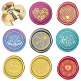 Wedding Heart Pattern Removable Brass Wax Seal Stamp - Omega Lifestyles