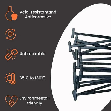 Heavy-Duty Self-Locking Nylon Cable Tie Buckles - Omega Lifestyles