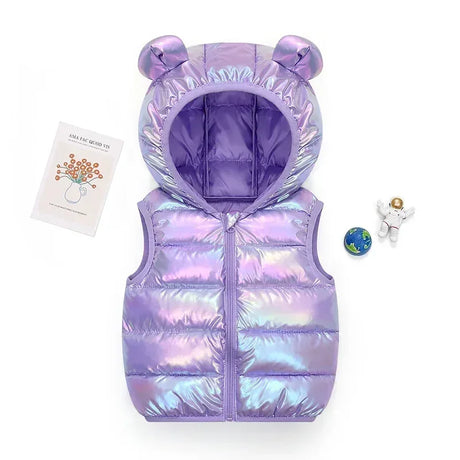 Children’s Hooded Winter Cotton Polyester Waistcoat Vest - Omega Lifestyles