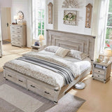 Farmhouse Rustic Wood Bed Frame - Omega Lifestyles
