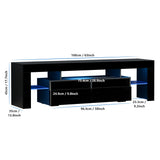 Modern 63-Inch RGB LED Storage Drawer TV Stand
