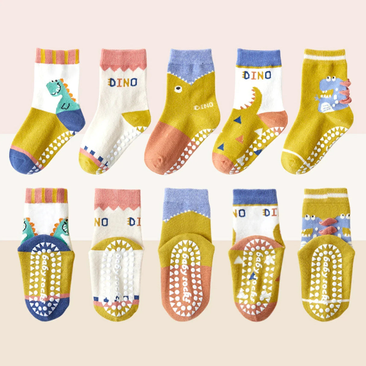 Children’s Cotton Non-Slip Cartoon Knit Socks - Omega Lifestyles