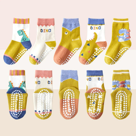 Children’s Cotton Non-Slip Cartoon Knit Socks - Omega Lifestyles
