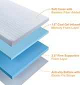 Extra Firm 3-Inch Cool Gel Memory Foam Twin Mattress Topper