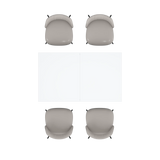 Modern Extendable Wooden Dining Table For 6 To 10 Persons