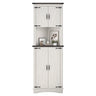 Farmhouse 5-Tier Engineered Wood Corner Storage Cabinet