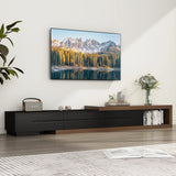 Extendable Reversible Engineered Wood TV Stand With Drawers