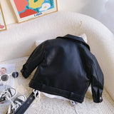 Children’s Autumn Thin Cotton Polyester PU Leather Jacket - Omega Lifestyles