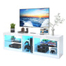 Modern 63-Inch Adjustable LED TV Stand With Storage Shelves