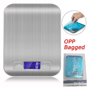 Digital Kitchen Scale Stainless Steel Panel With LED Display - Omega Lifestyles