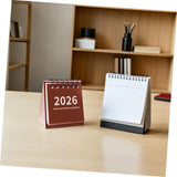 Plant Fiber Mini Spiral-Bound Desktop Desk Calendar - Omega Lifestyles